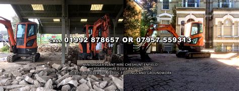 mini digger hire cheshunt|Mini Digger Plant Hire with Driver For Hire Cheshunt Hertfordshire.